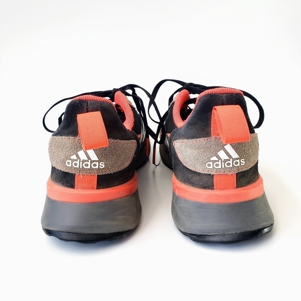Adidas Rapidarun Elite J Sneakers Youth Kids Gray Orange Size 4 - Picture 7 of 9